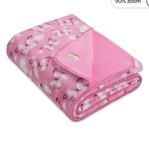Paris Hilton Pink Butterfly Throw Blanket NEW 60x70